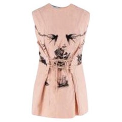 Prada Printed Slub Canvas Top