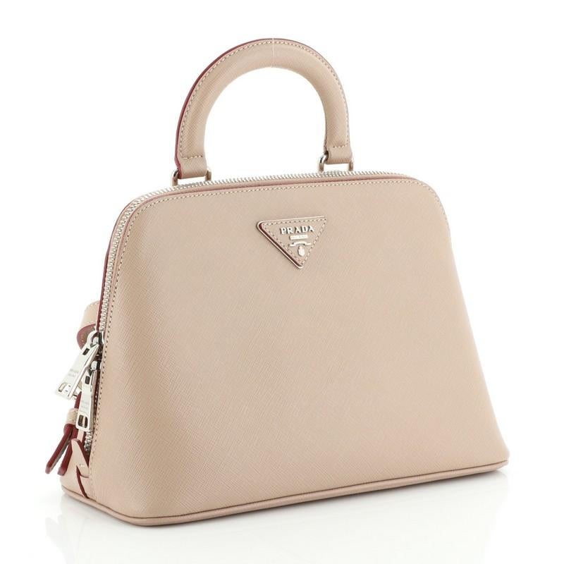 Beige Prada Promenade Backpack Saffiano Leather Small