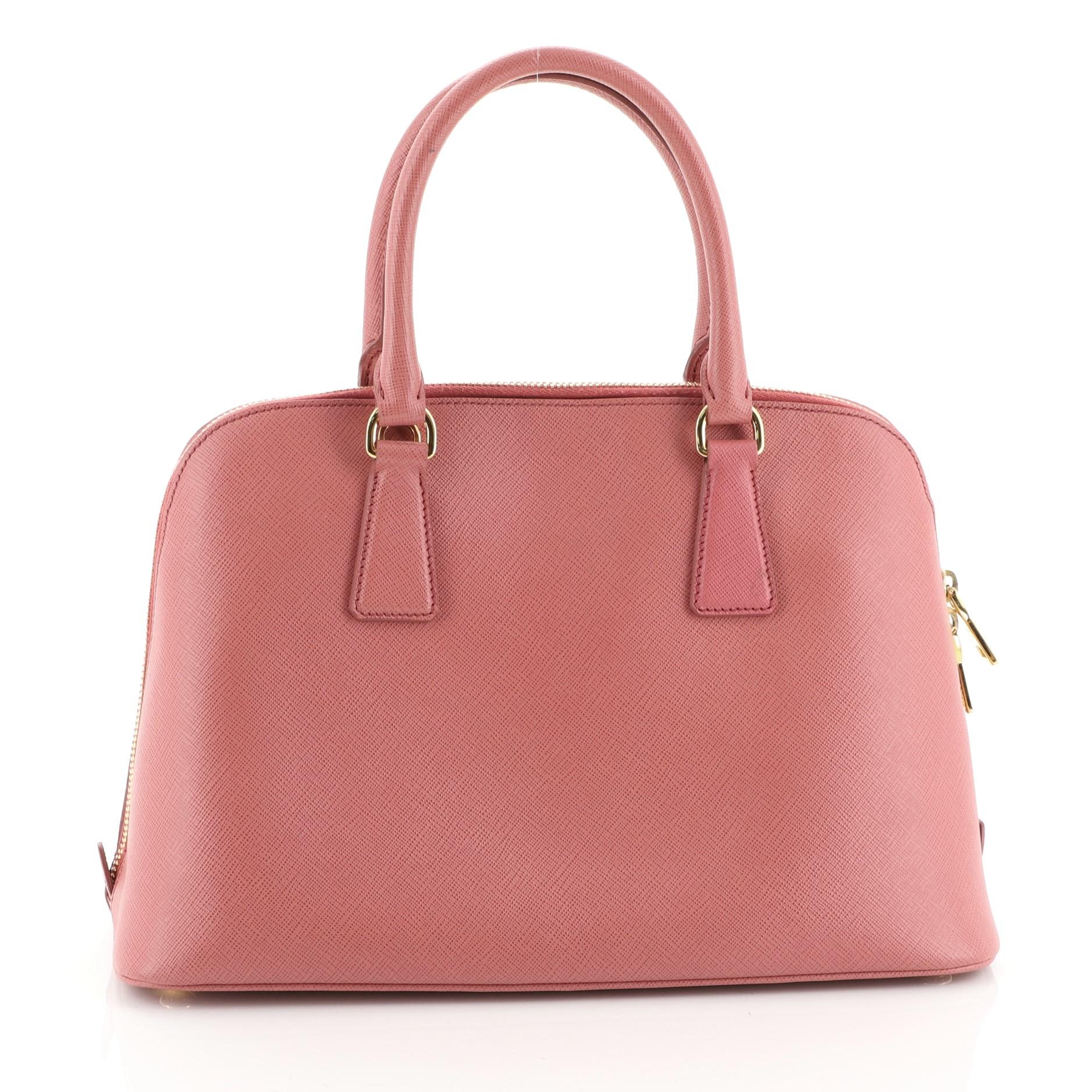 Pink Prada Promenade Bag Saffiano Leather Medium