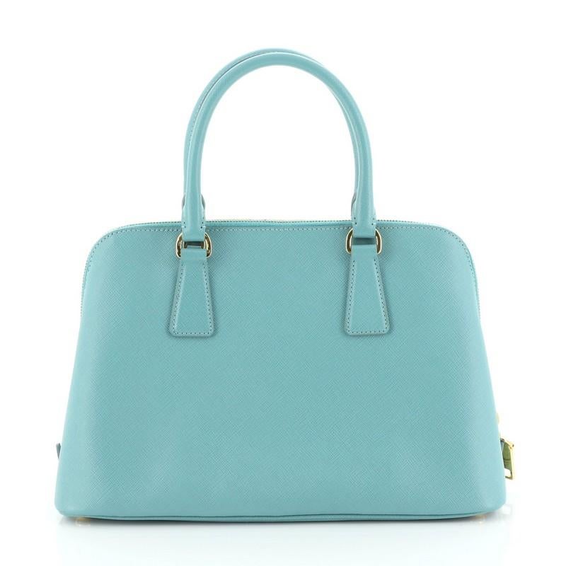 Blue Prada Promenade Bag Saffiano Leather Medium