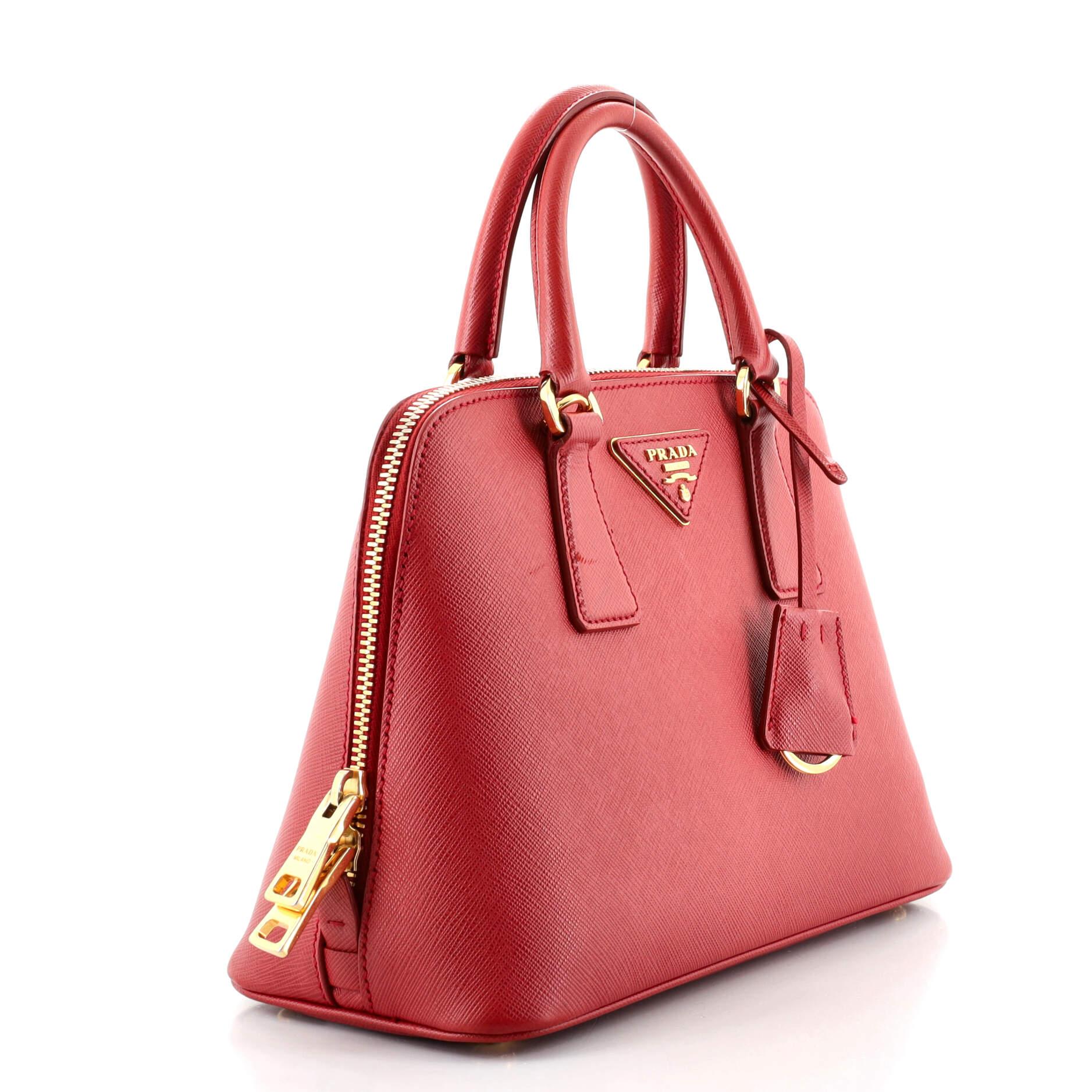 Red Prada Promenade Bag Saffiano Leather Small