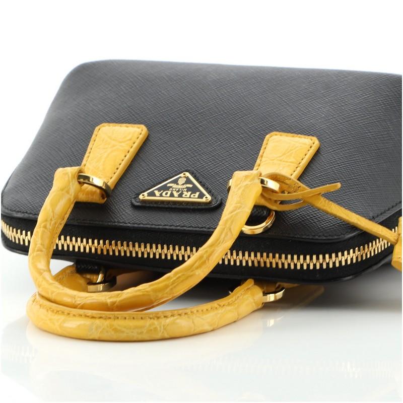 Prada Promenade Bag Saffiano Leather with Crocodile Mini 2