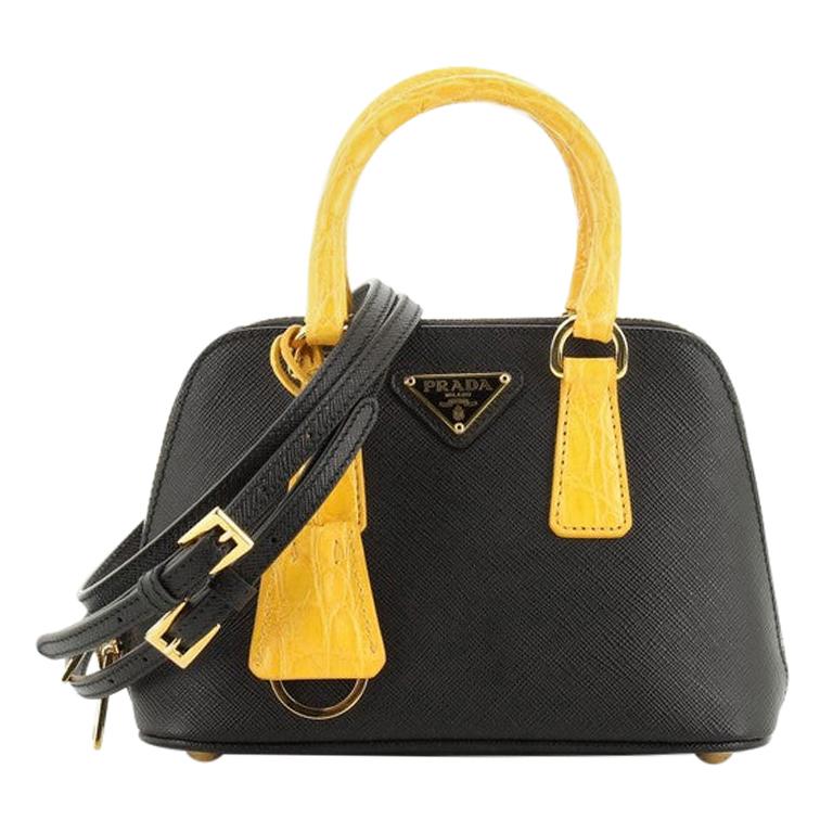 Black Prada Promenade Saffiano Leather Bag