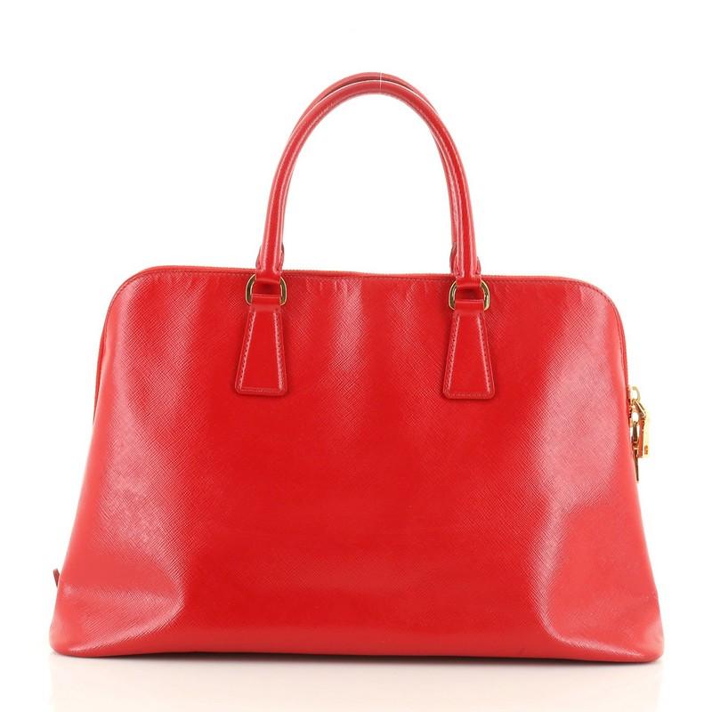Red Prada Promenade Bag Vernice Saffiano Leather Large