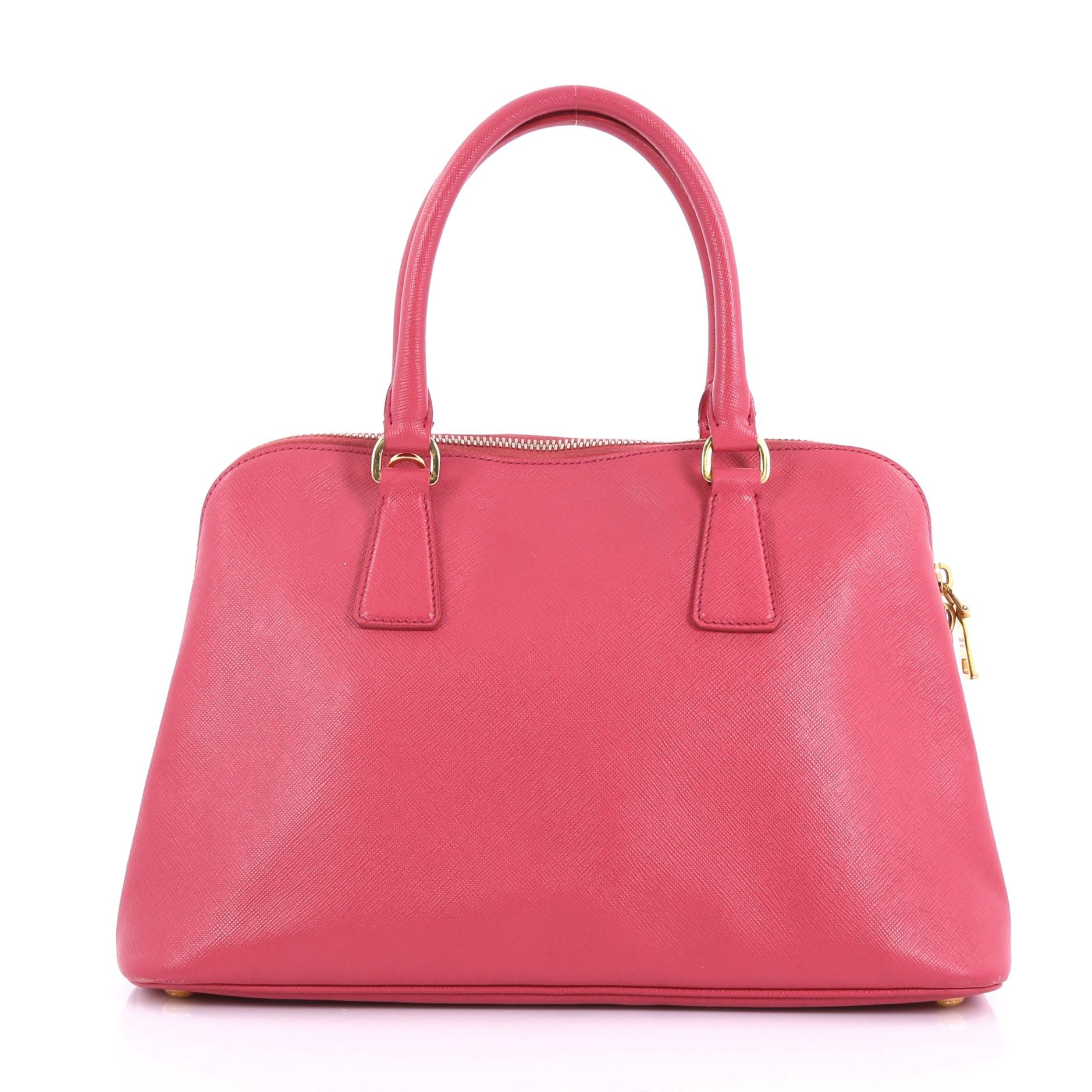 Pink Prada Promenade Handbag Saffiano Leather Medium