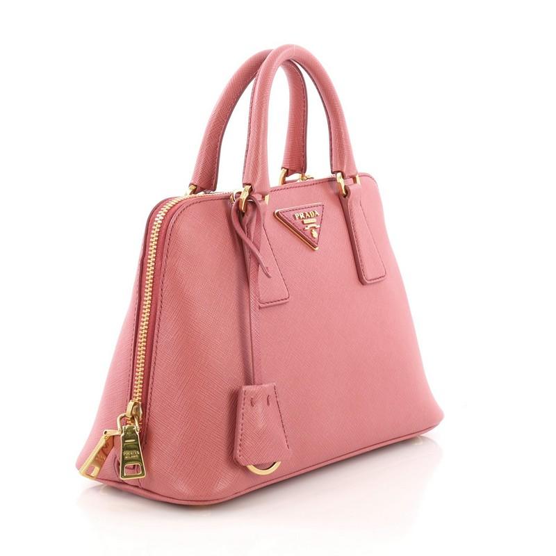 Pink Prada Promenade Handbag Saffiano Leather Small