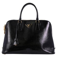 Prada Promenade Handbag Vernice Saffiano Leather Large