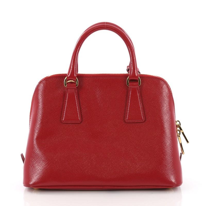Prada Promenade Handbag Vernice Saffiano Leather Small im Zustand „Gut“ in NY, NY