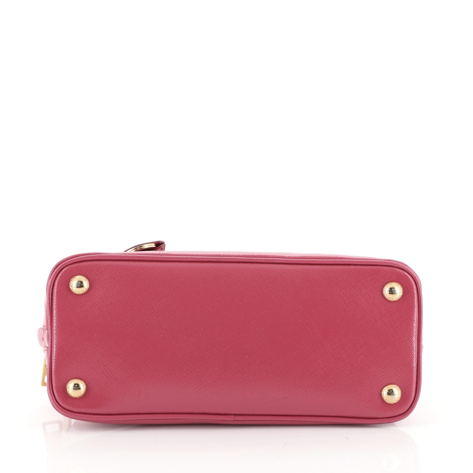Pink Prada Promenade Handbag Vernice Saffiano Leather Small