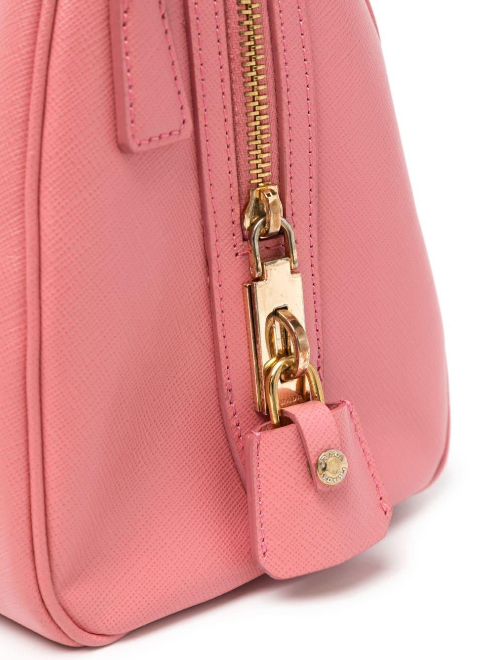 Prada Promenade Pink Leather Handbag In Good Condition In London, GB