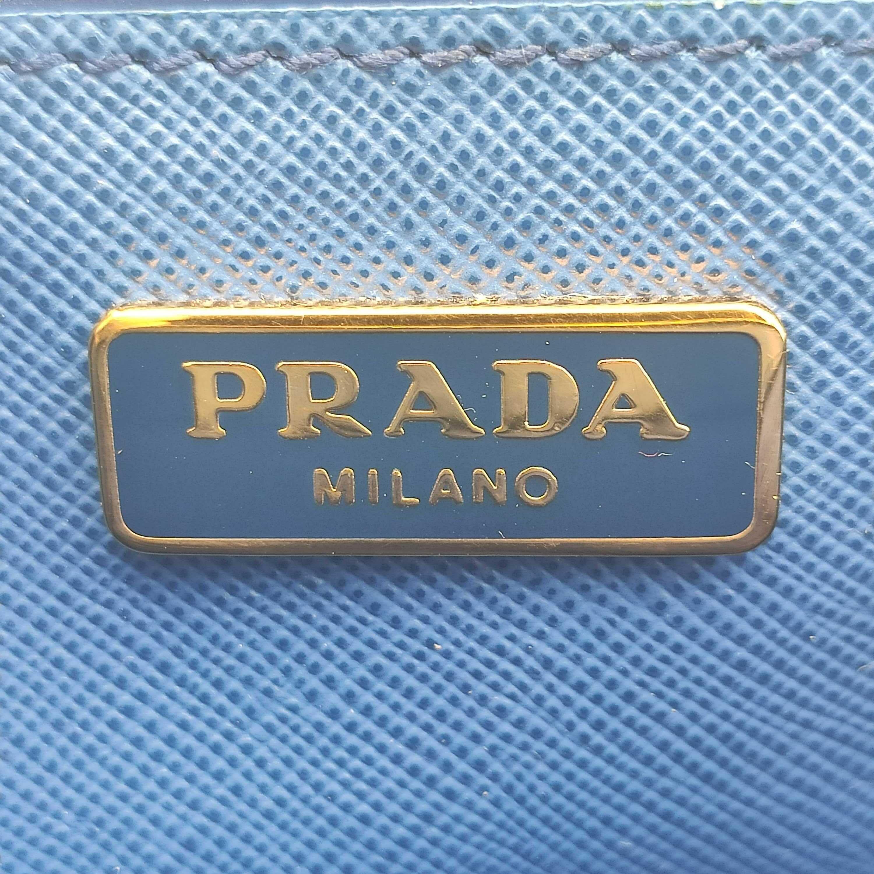 PRADA Promenade Shoulder bag in Blue Leather 7