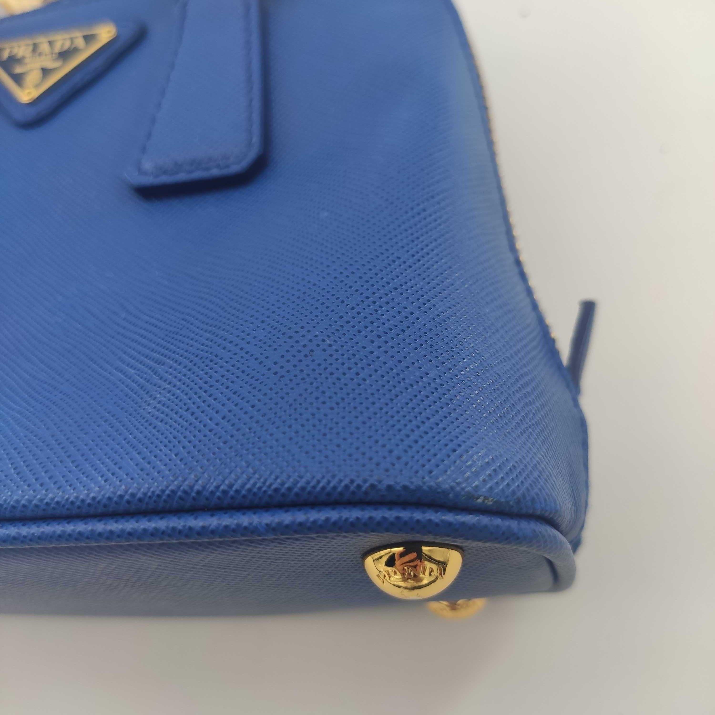 PRADA Promenade Shoulder bag in Blue Leather 2