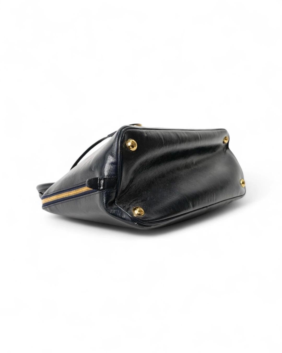 Prada Promenade Tote Medium Saffiano Blu 7
