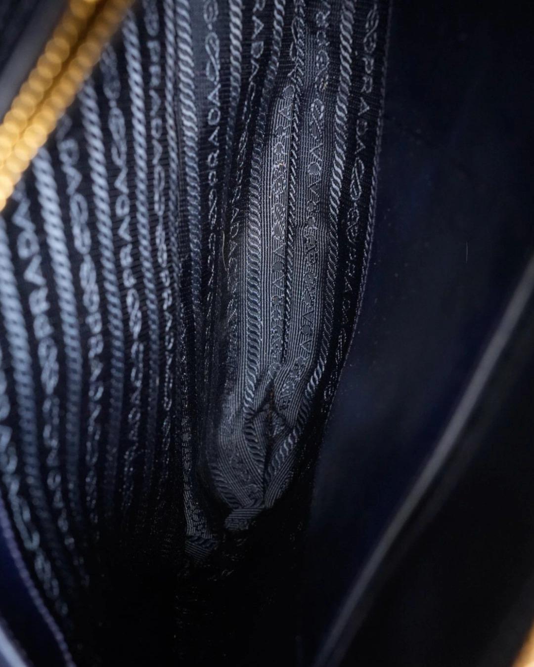 Prada Promenade Tote Medium Saffiano Blu 1