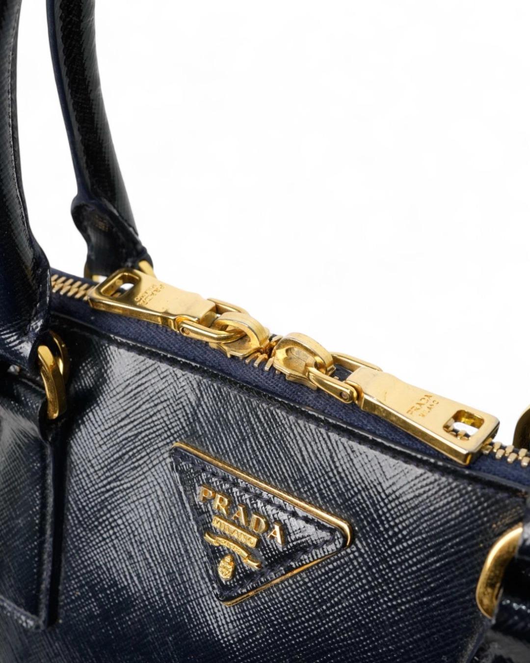 Prada Promenade Tote Medium Saffiano Blu 2