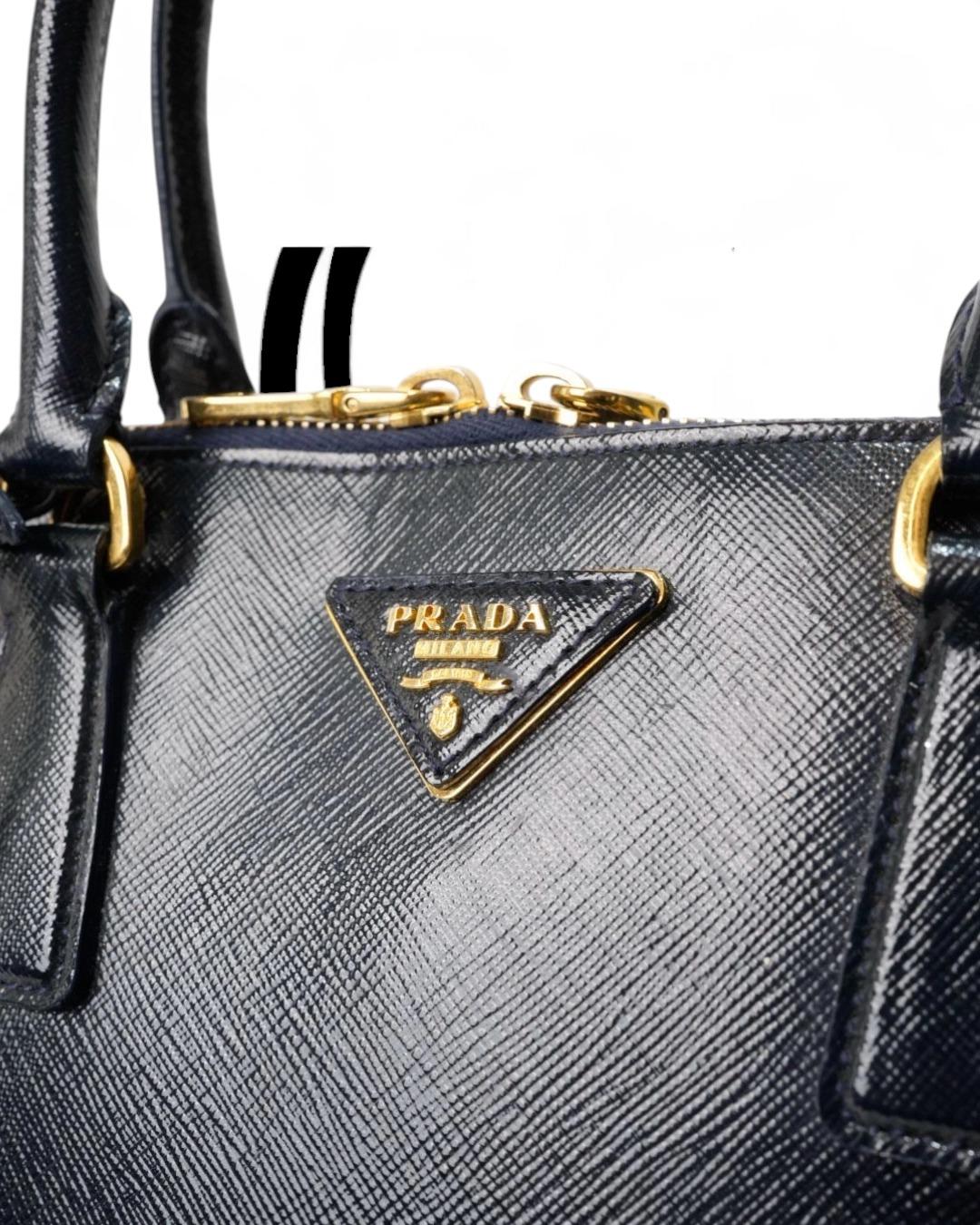 Prada Promenade Tote Medium Saffiano Blu 3