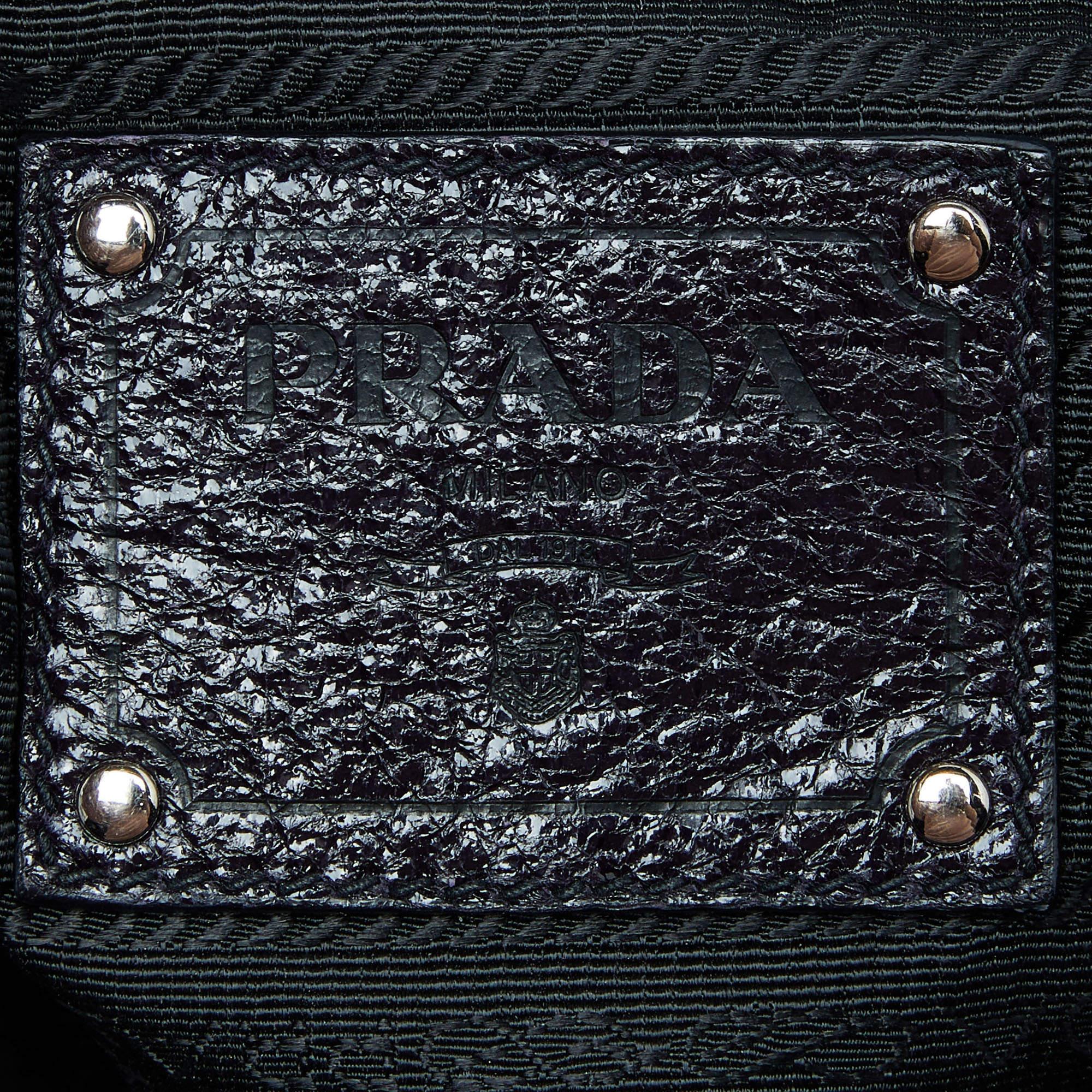 Prada Purple Cervo Leather Chain Satchel For Sale 5