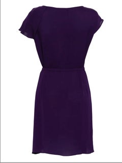 Prada Purple Draped Silk Dress