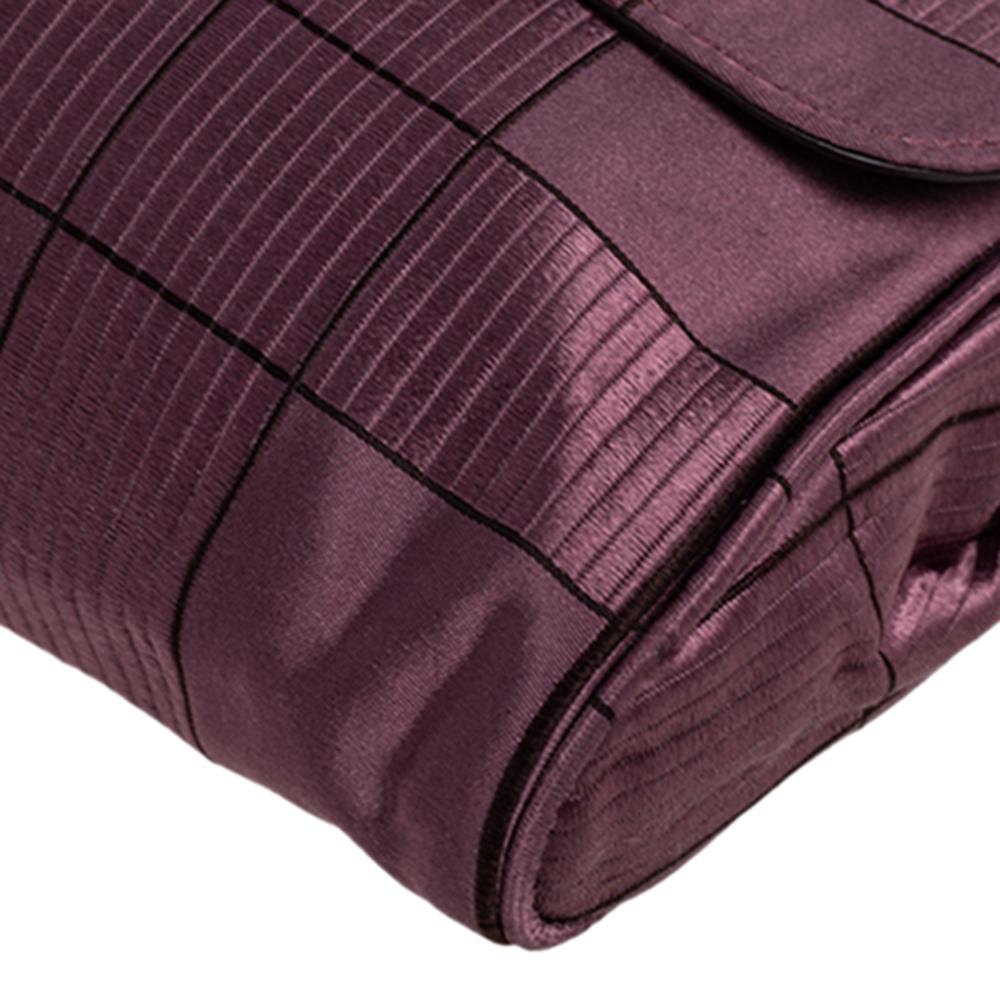 Women's Prada Purple Jacquard And Fabric Windowpane Shoulder Bag
