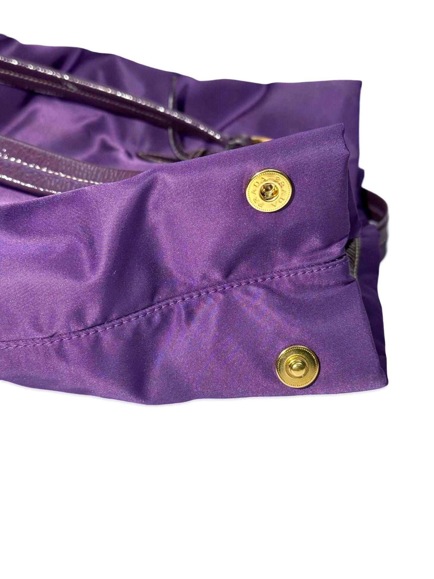 Women's or Men's Prada purple jewelled nylon tote bag For Sale