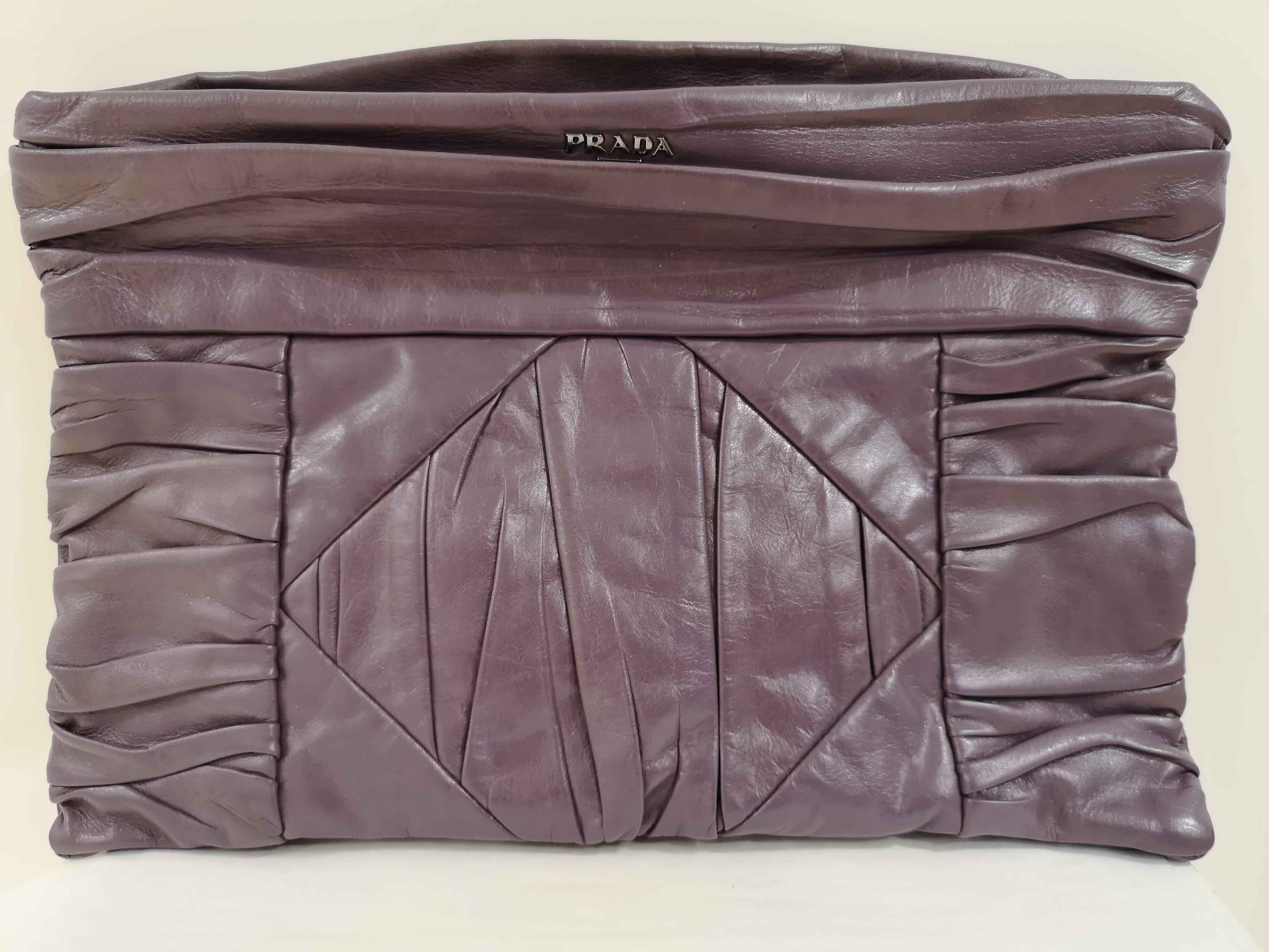 Prada purple leather handbag 5