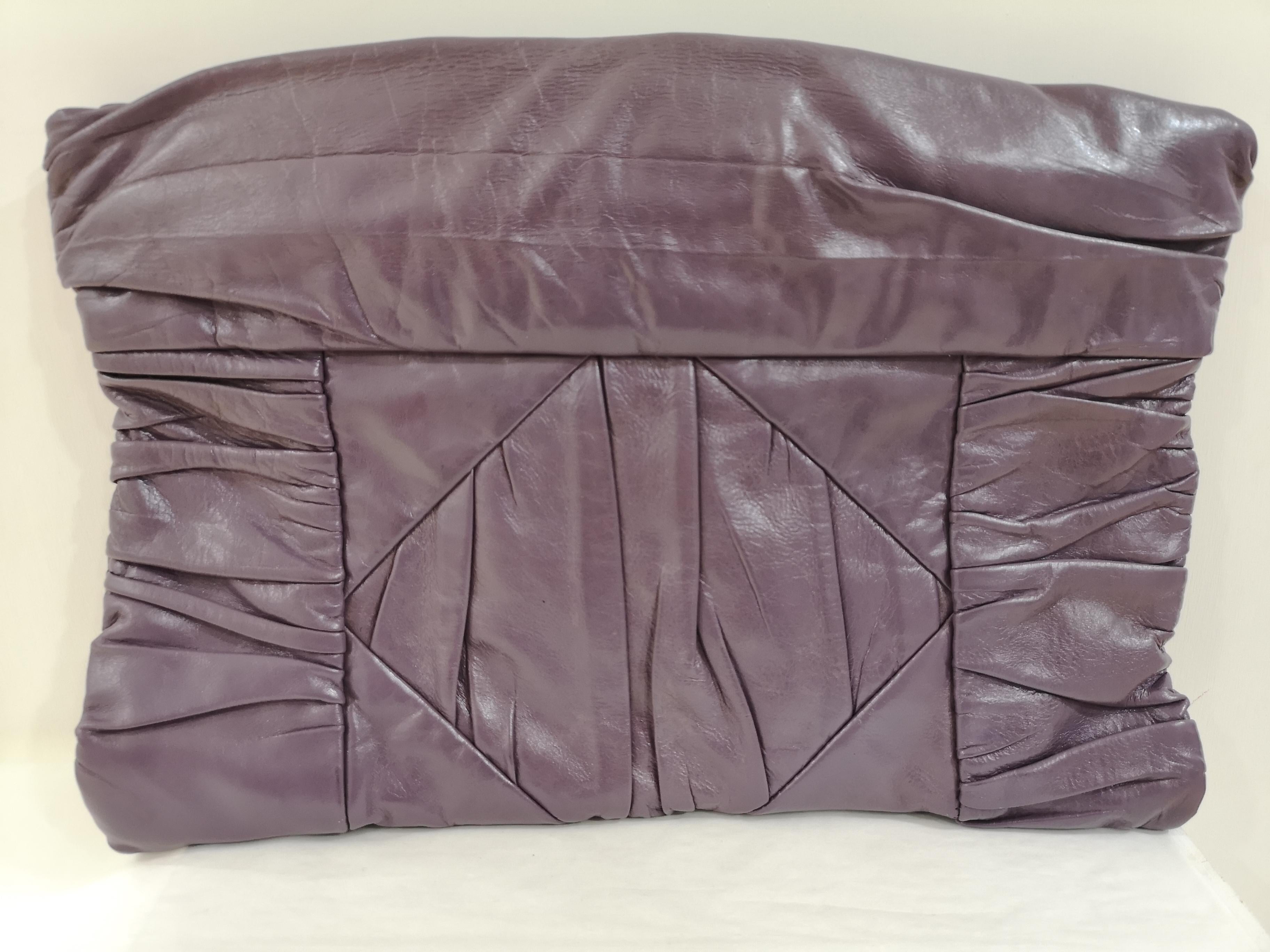 Prada purple leather handbag 1