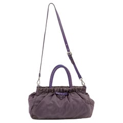 Prada Purple Nylon Tessuto Tote Bag