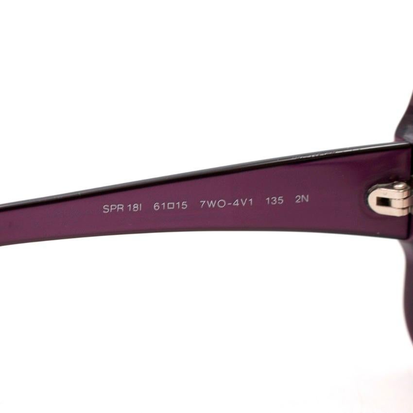 Brown Prada Purple Oversized Sunglasses For Sale