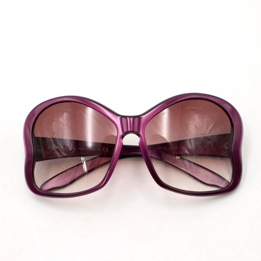 Women's Prada Purple Oversized Sunglasses For Sale