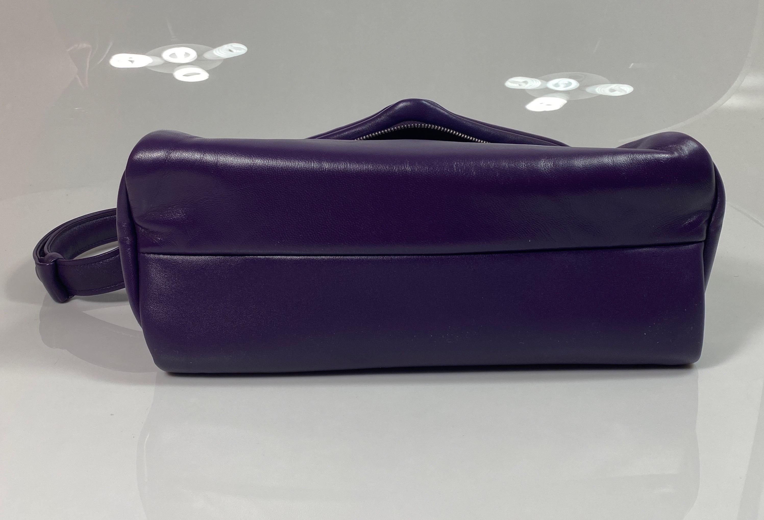 Prada Purple Padded Napa Leather Signaux Handbag -New 6