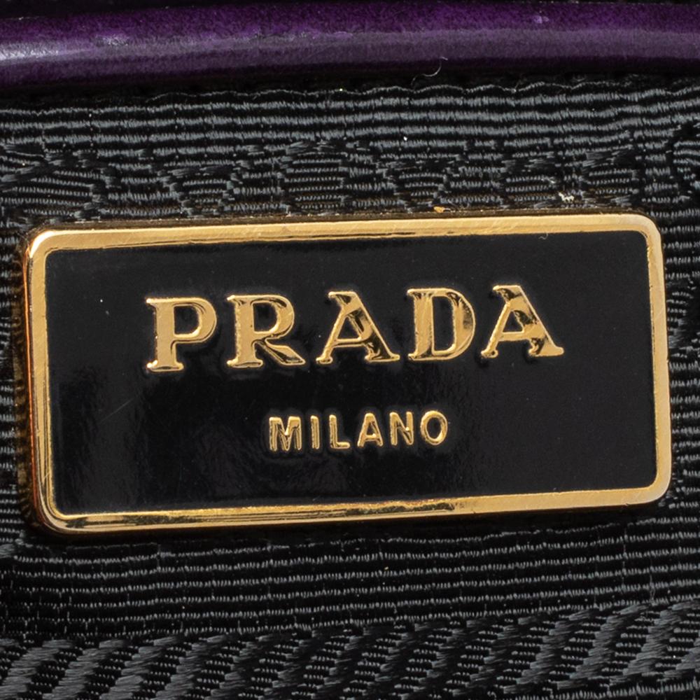 Prada Purple Patent Leather Large Double Zip Tote 4