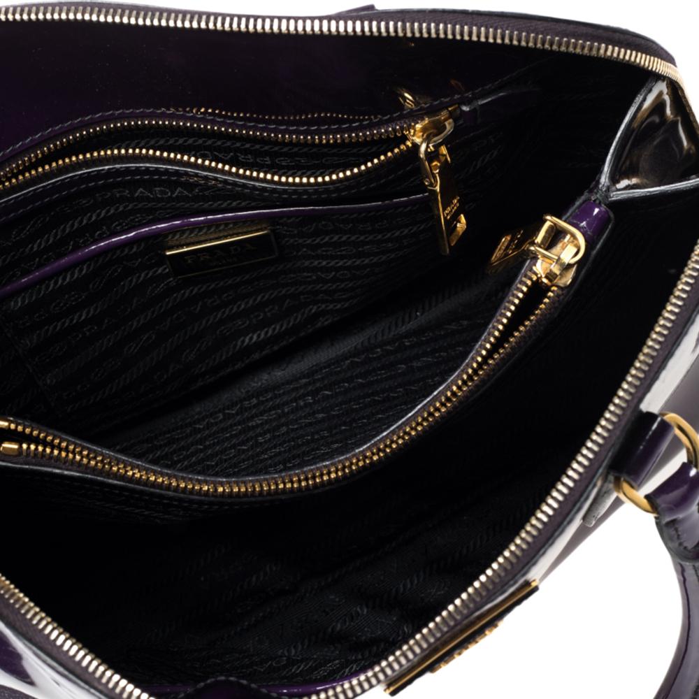 Prada Purple Patent Leather Promenade Satchel 3