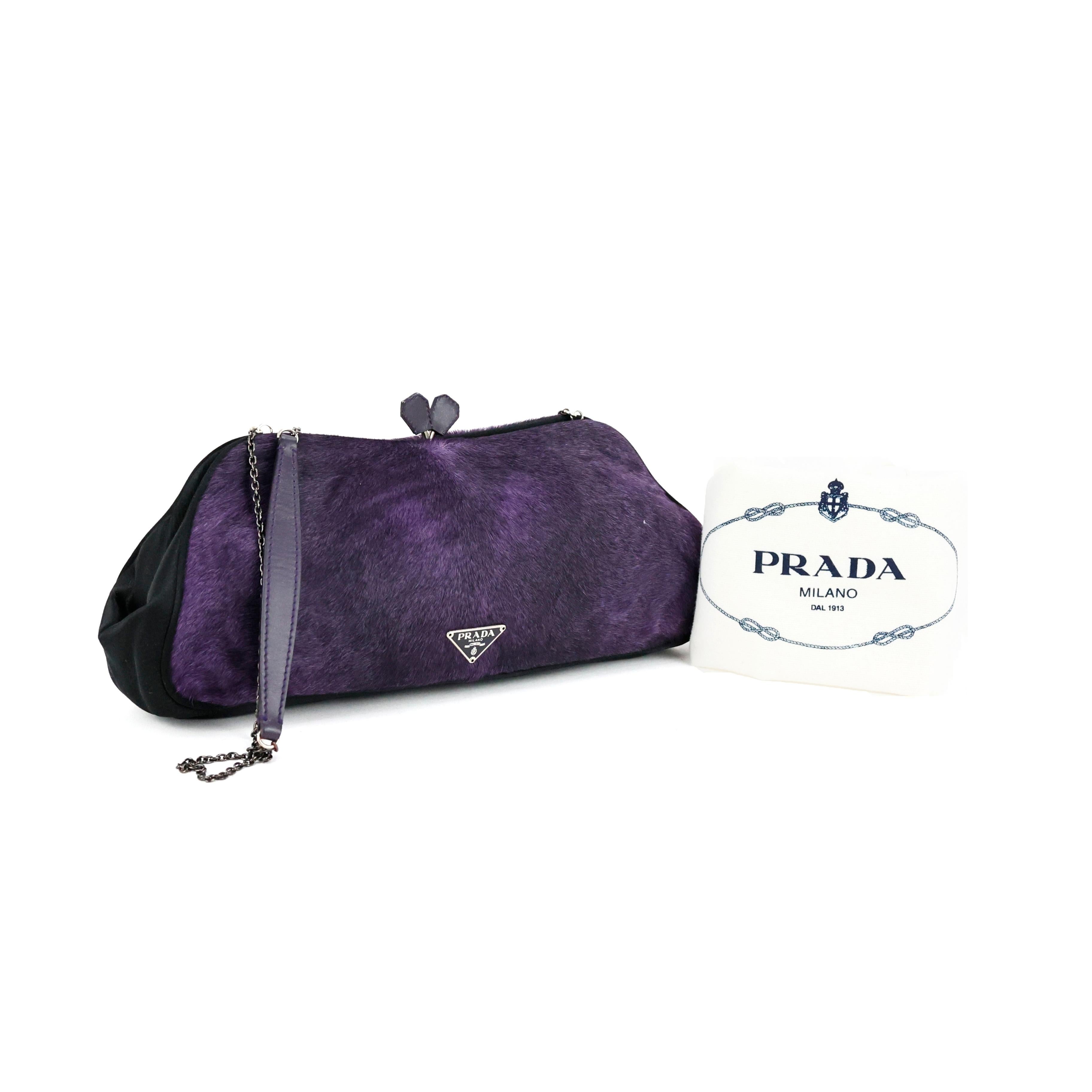 Prada Purple Pony Hair Bag  For Sale 4