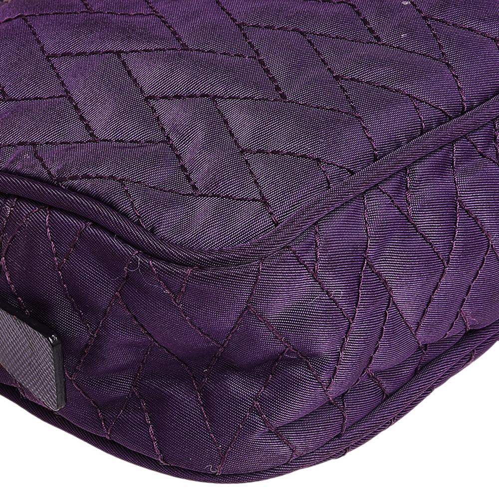 Prada Purple Quilted Nylon Camera Shoulder Bag 3