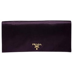 Prada Lila Raso Satin Klappe Clutch