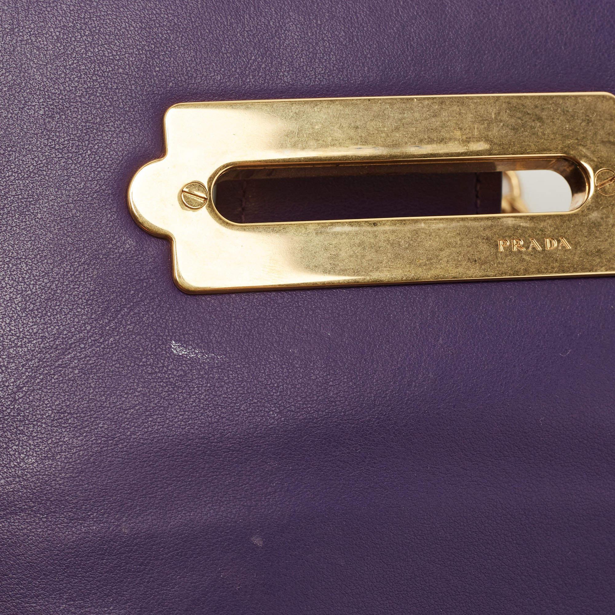 Prada Purple Saffiano and Leather Astrology Celestial Cahier Crossbody Bag 5