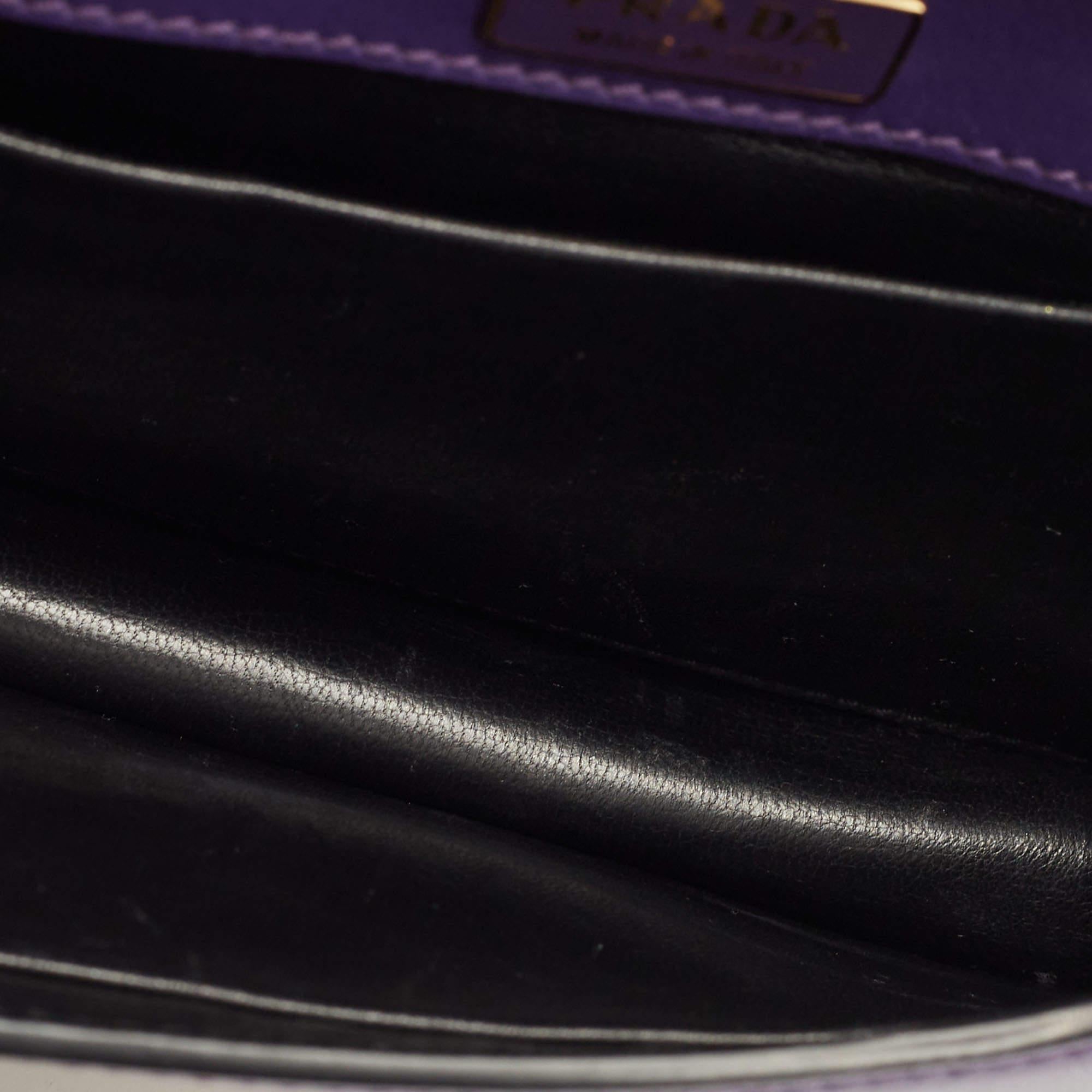 Prada Purple Saffiano and Leather Astrology Celestial Cahier Crossbody Bag 7