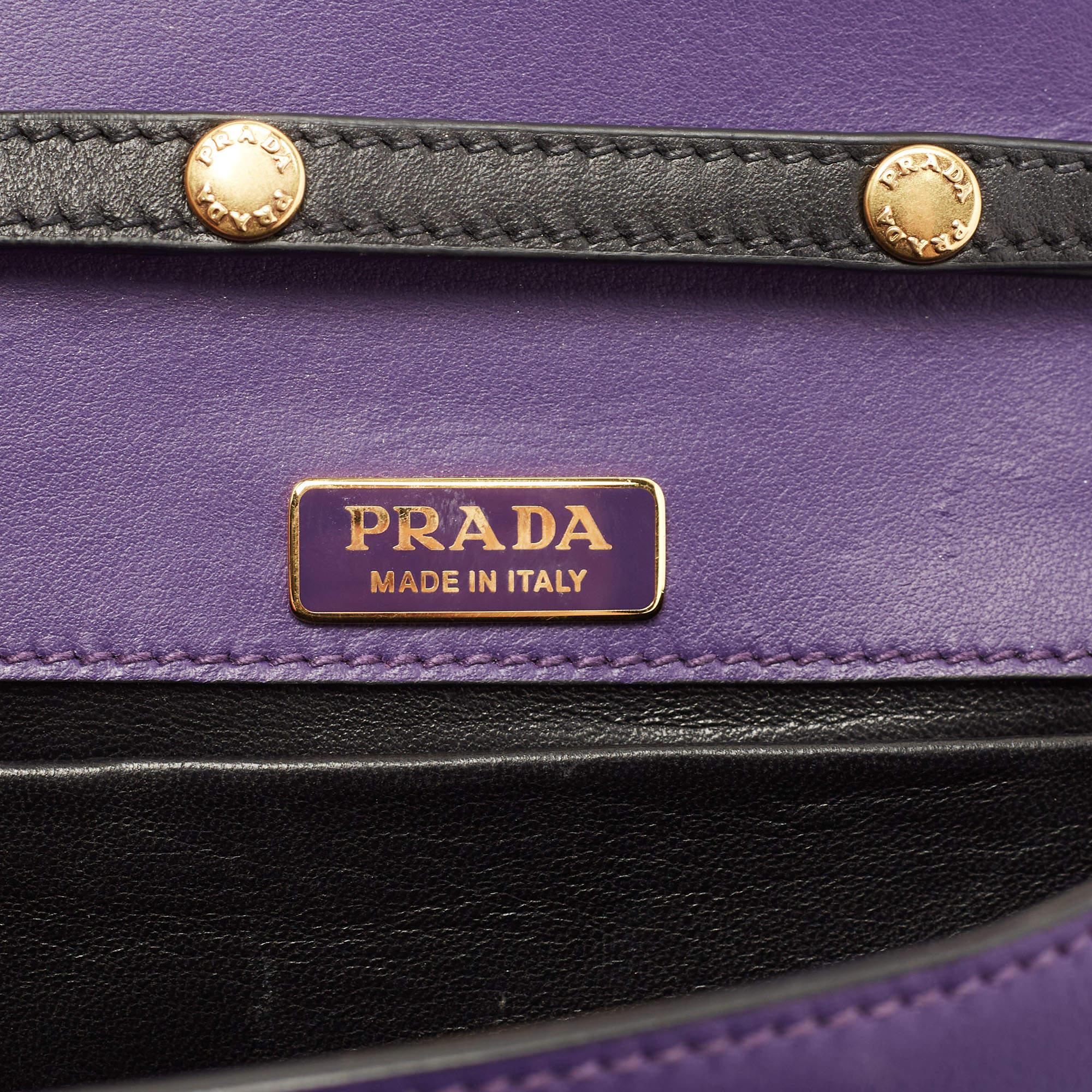 Prada Purple Saffiano and Leather Astrology Celestial Cahier Crossbody Bag 8