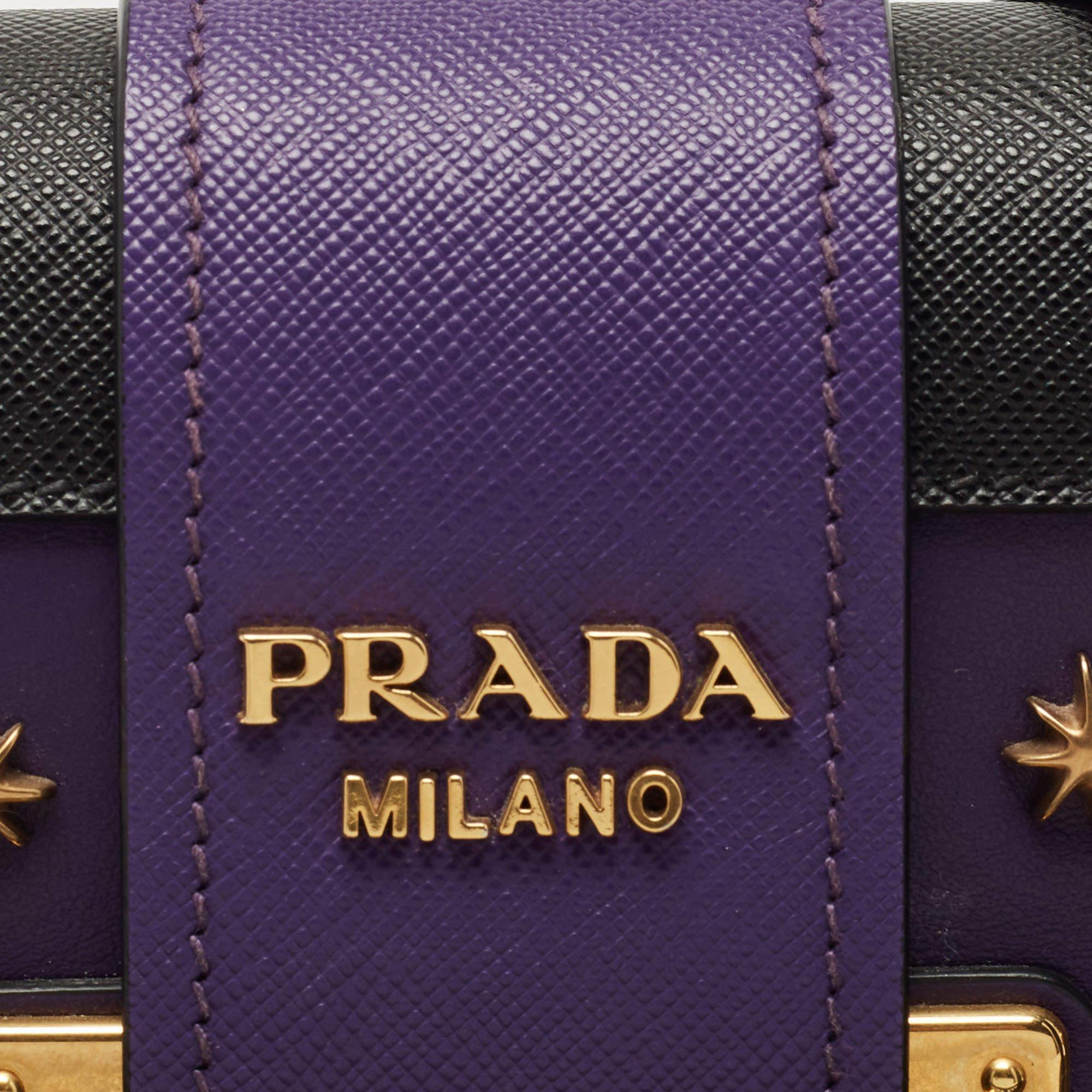 Prada Purple Saffiano and Leather Astrology Celestial Cahier Crossbody Bag 1