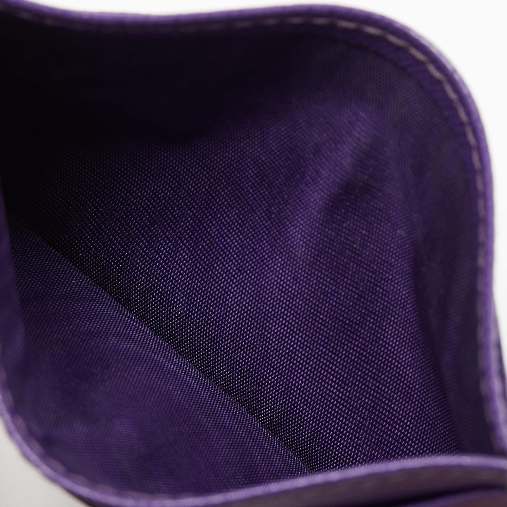 Prada Purple Saffiano Leather Card Holder 1