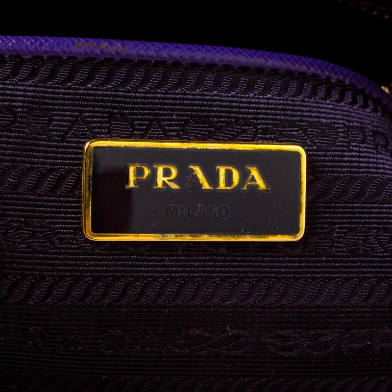 Prada Purple Saffiano Leather Medium Lux Tote 1