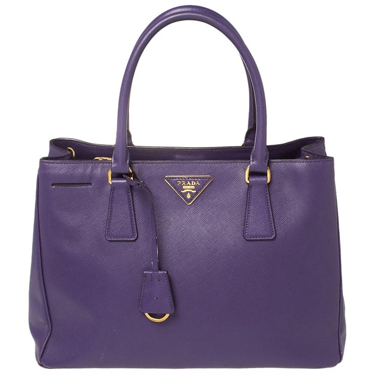 Prada Purple Saffiano Lux Leather Medium Tote at 1stDibs | purple prada bag,  prada purple purse, prada purple bag