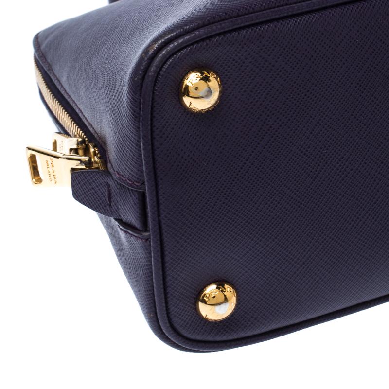 Prada Purple Saffiano Lux Leather Small Promenade Crossbody Bag 2