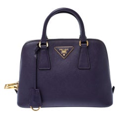 Prada Purple Saffiano Lux Leather Small Promenade Crossbody Bag