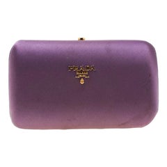 Prada Purple Satin Clutch