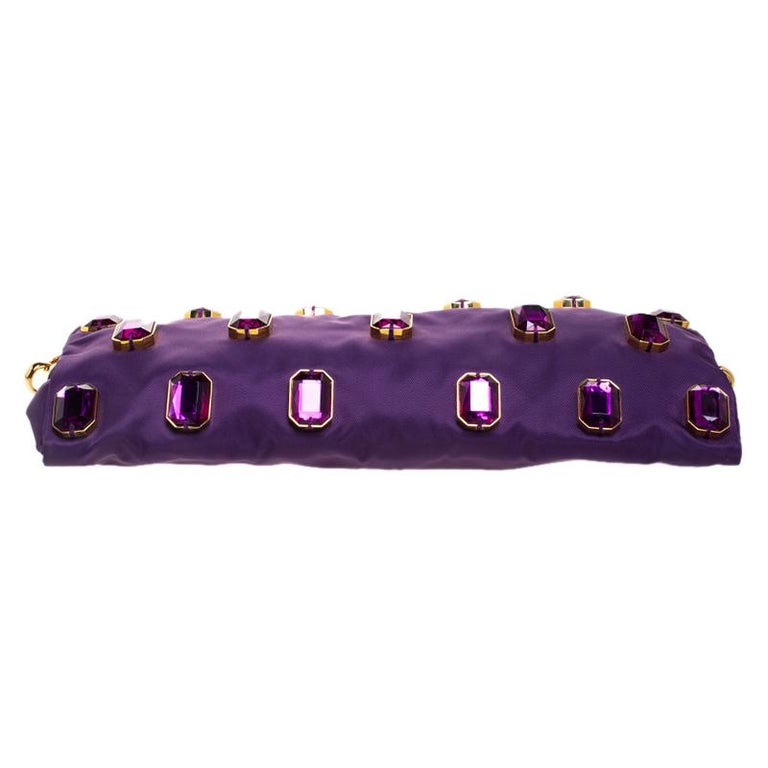 Prada Floral Embroidered Purple Clutch – Andreu's Luxury Closet