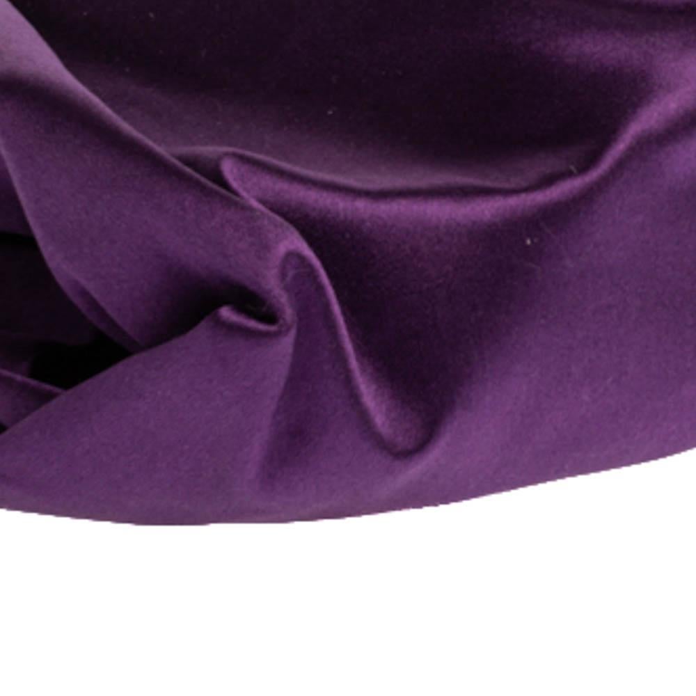 Prada Purple Satin Raso Pleated Clutch 3