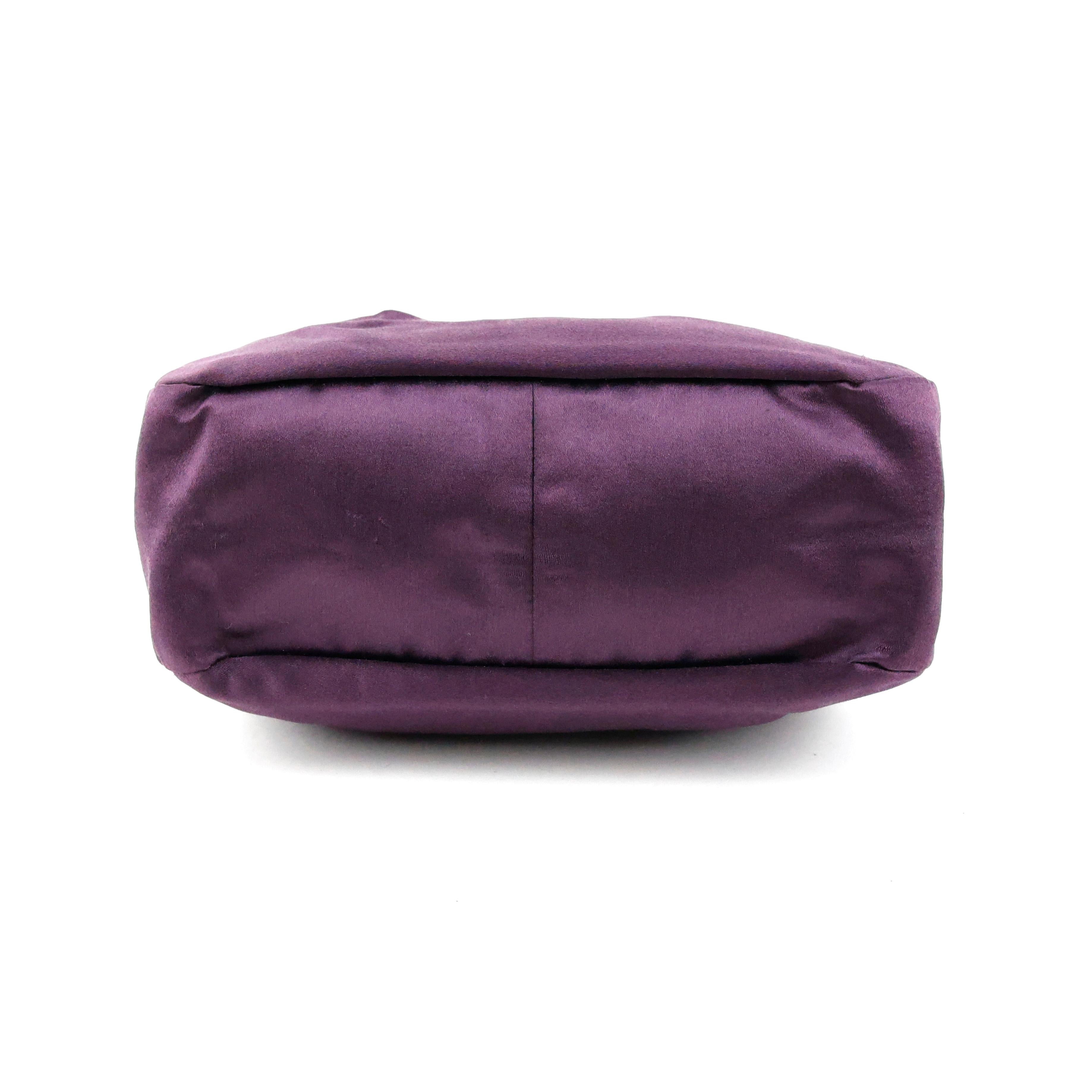 Women's Prada Purple Silk Jewelry Handle Bag For Sale