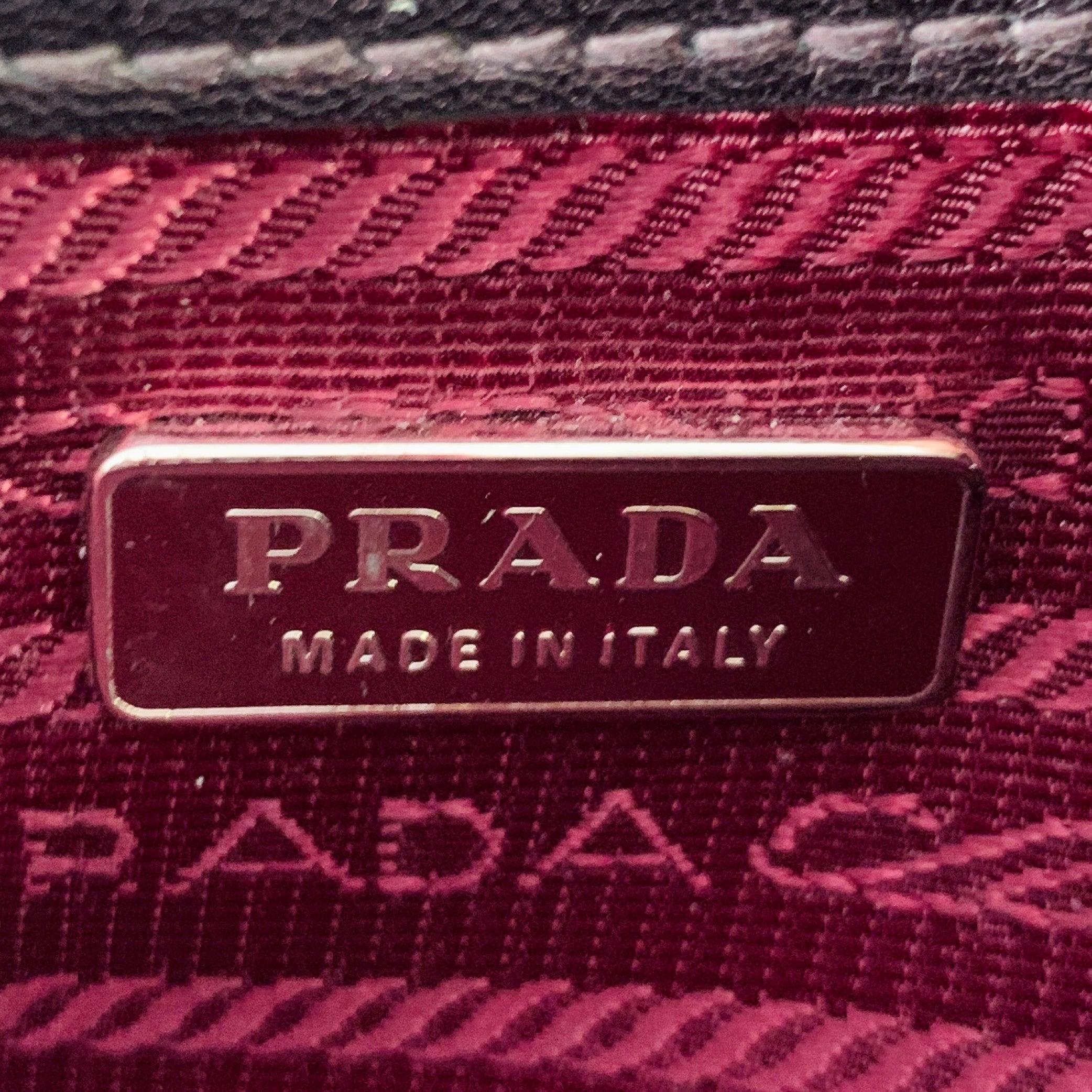PRADA Purple Silver Bow Leather Cross Body Handbag 2