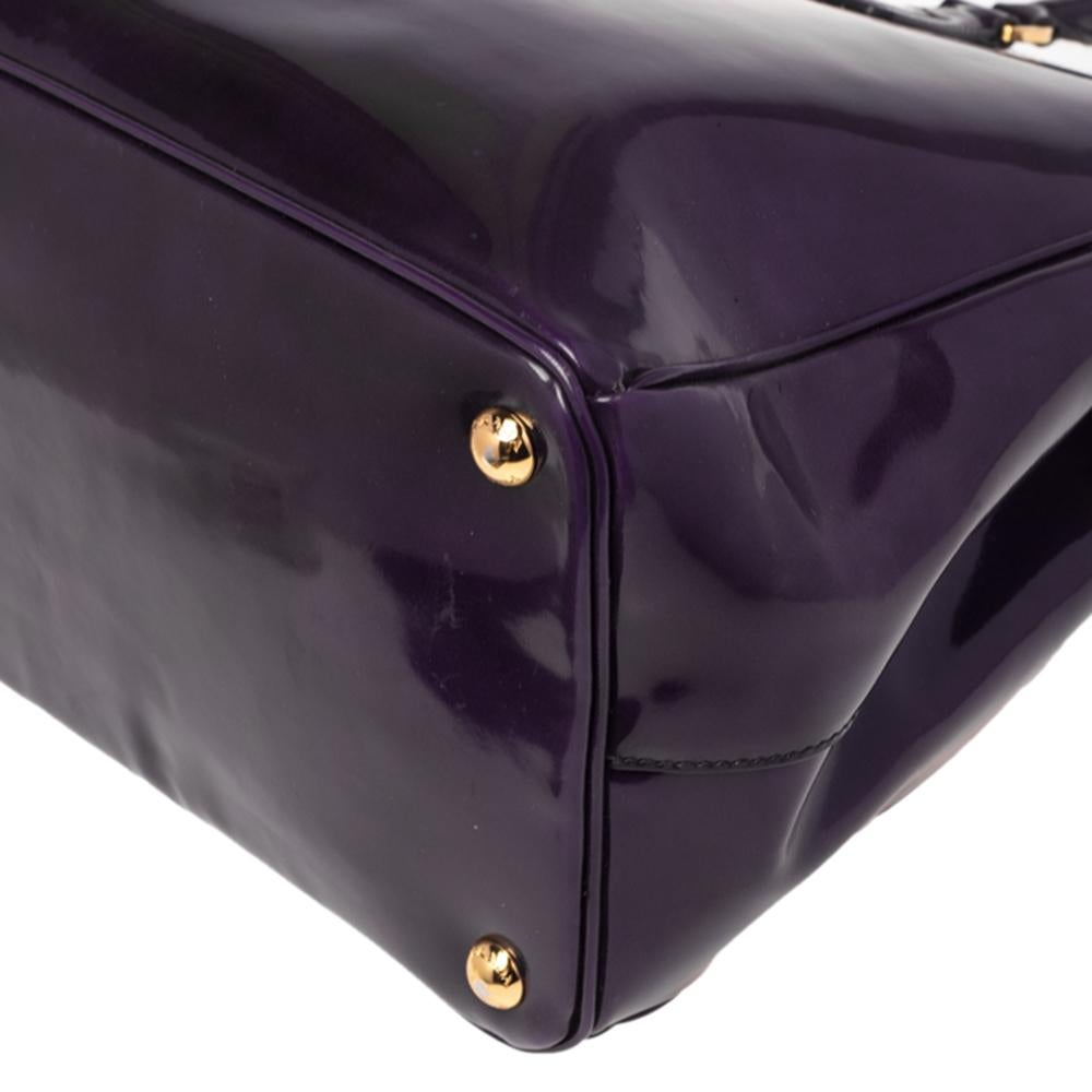 Prada Purple Spazzolato Leather Large Galleria Tote 6